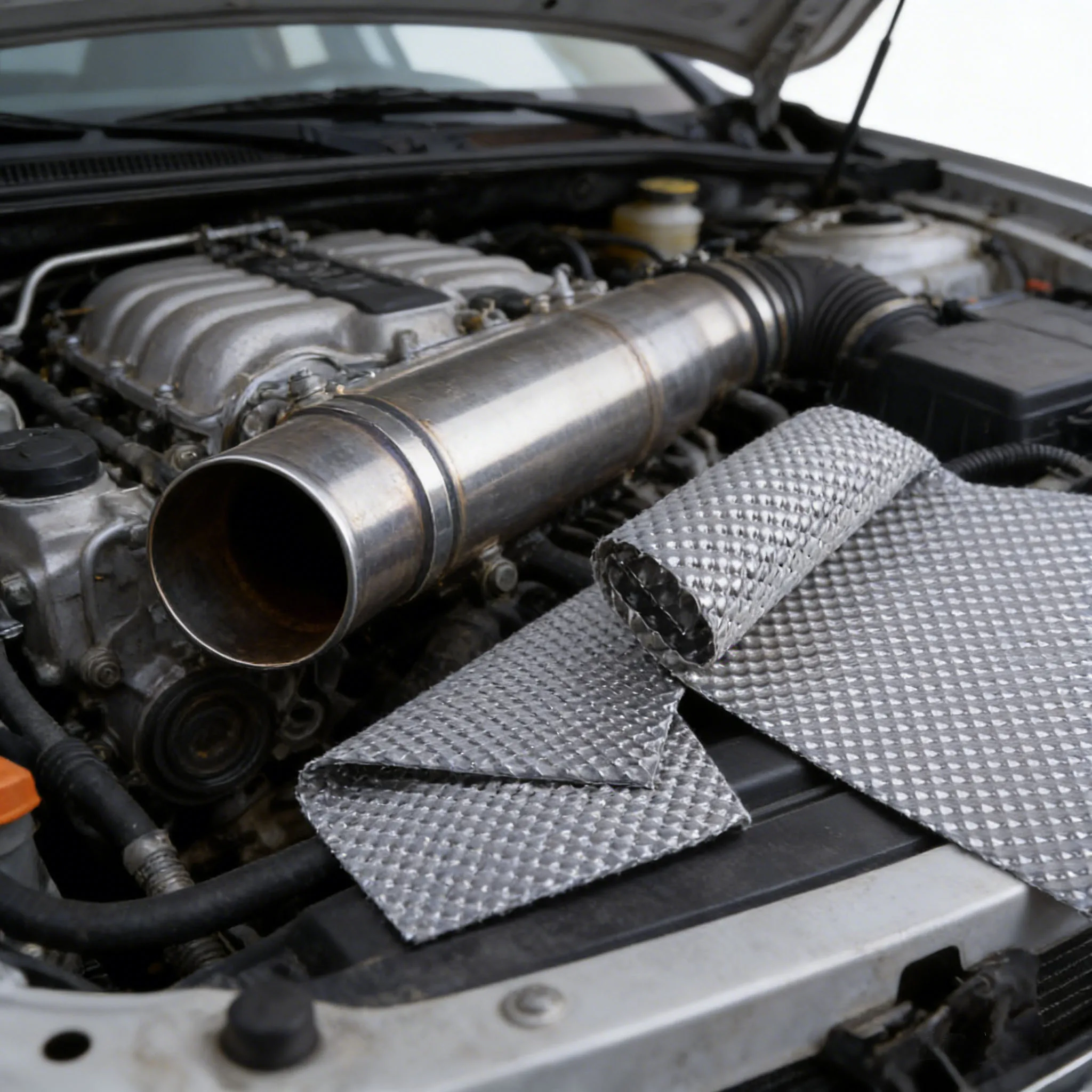 30x50cm Embossed Aluminum Heat Shield Exhaust Manifold Turbo Heat InsulationPad for Car Firewall Floor Pan Fuel Tank Accessories