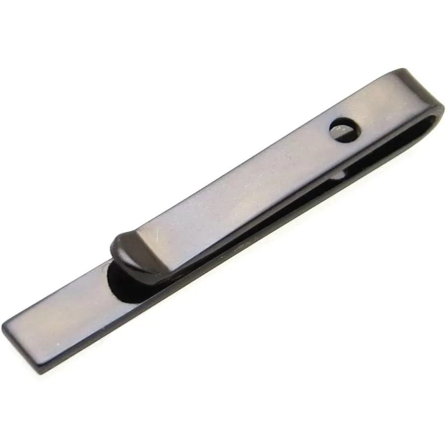 Mens Skinny Tie Clip Bar Metallic Finish Firm Hold Sleek Design and Perfect For Slim Ties in Formal Wear Business Meetings and
