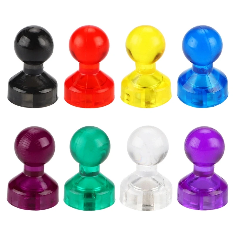 10Pcs Small Magentic Push Pins Color-coded Fridge Map Magnets Blackboard Magnets for Office School Whiteboard QXNF