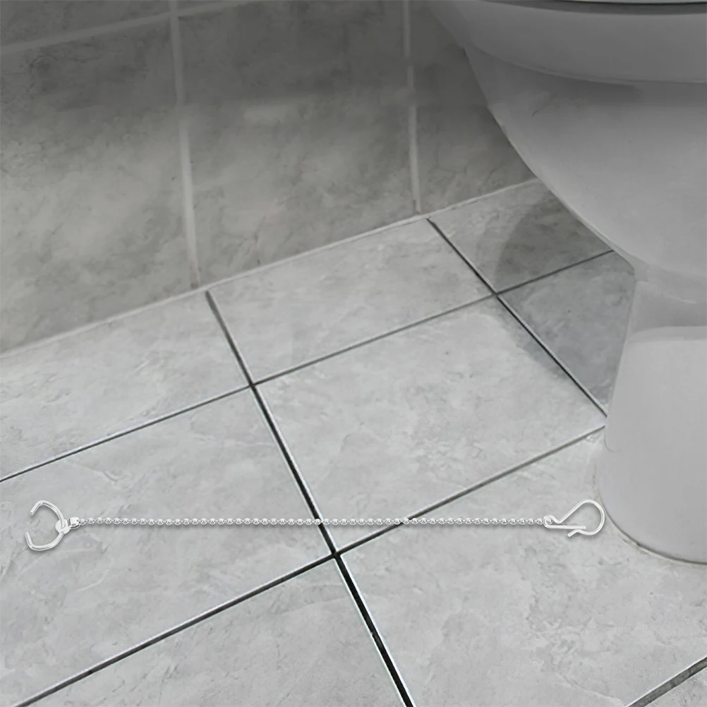 

2Pcs Stainless Steel Toilet Flapper Chain Universal Toilet Replacement Part Flush Handle Chain Hook Home Accessory