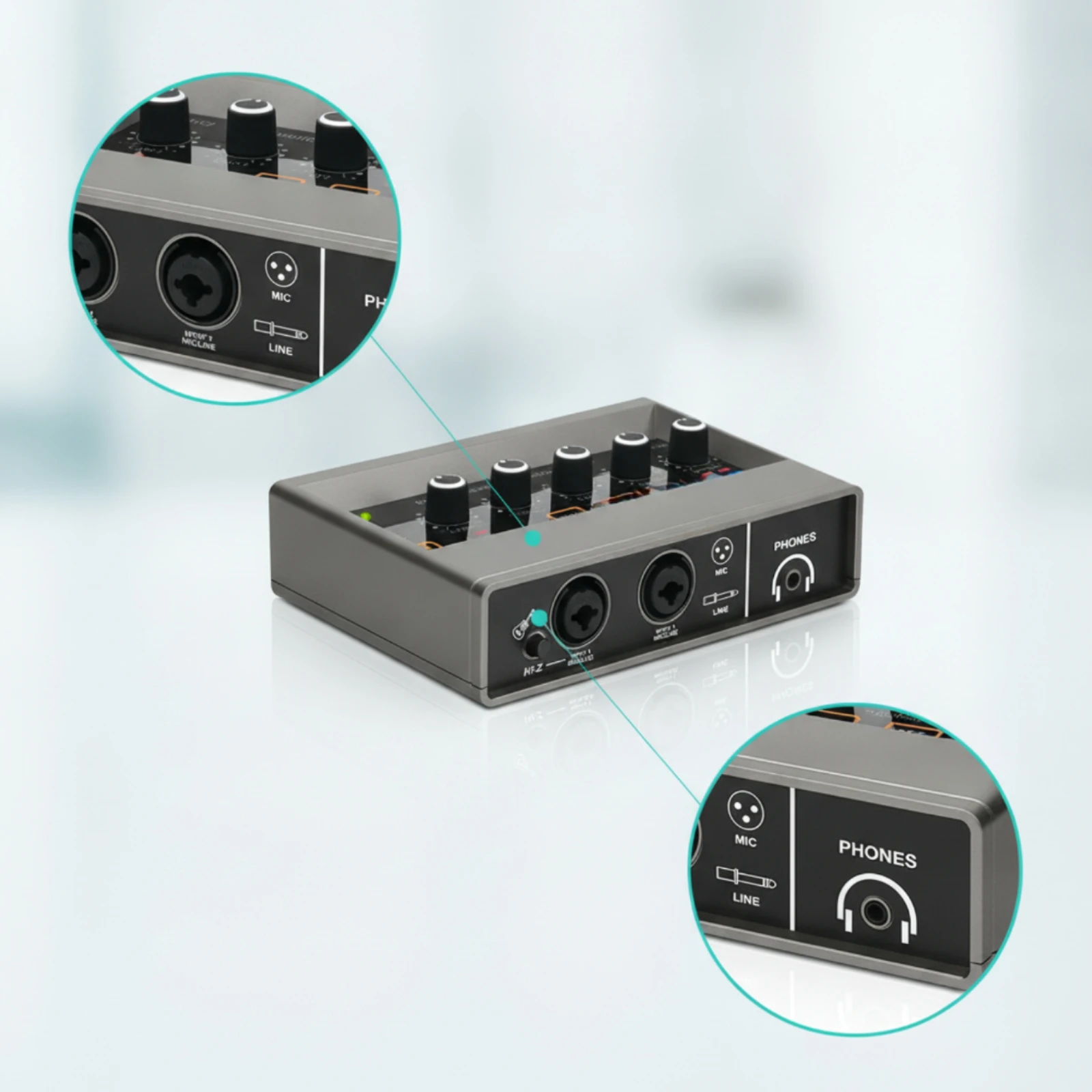 usb-audio-interface-plug-and-play-mixer-with-instrument-input-mixer-with-headphone-jack-slim-for-musicians-livestreaming