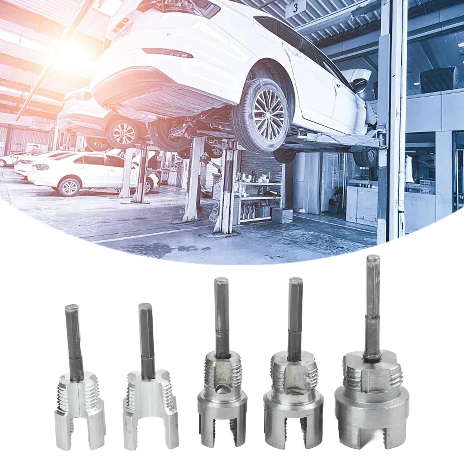 

5PCS Car Pipe Internal, External Thread Machining Tool Kit, 1/2", 3/4" And 1" Pipe Threading Die Automotive Accessories