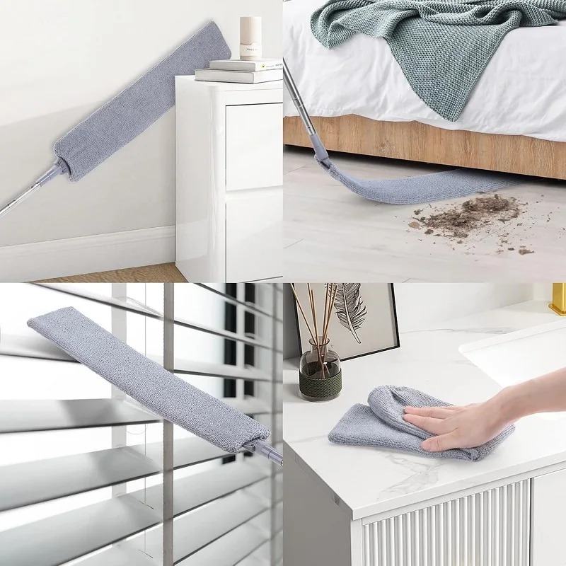 Duster Pinsel Haushalt Teleskop Mikrofaser Lücke Duster Langen Griff Mopp Auto Möbel Reinigung Pinsel Haushalts Reinigung Werkzeug – Detail 5