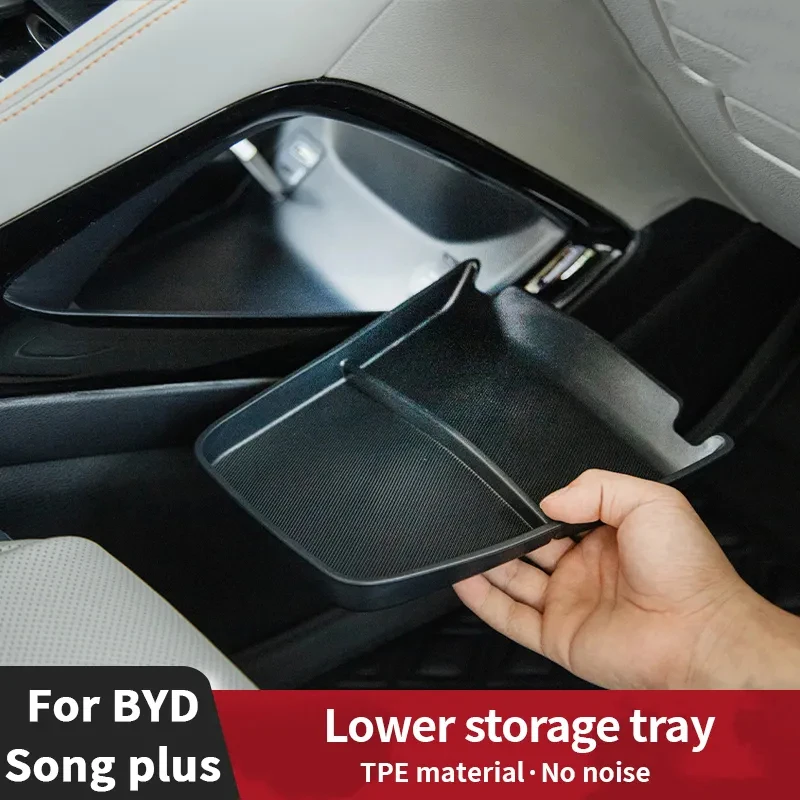 For BYD Song plus DM-i EV 2022-2023 Center Armrest Upper/Lower storage box High Capacity Interior Organizer Car Accessories