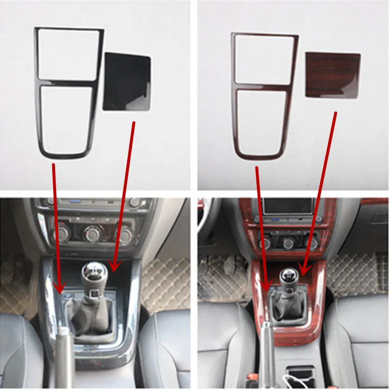 2pcs/lot Car stickers ABS carbon fiber grain gear panel decoration cover for Volkswagen vw 2015-2018 Jetta 6 MK6 MT