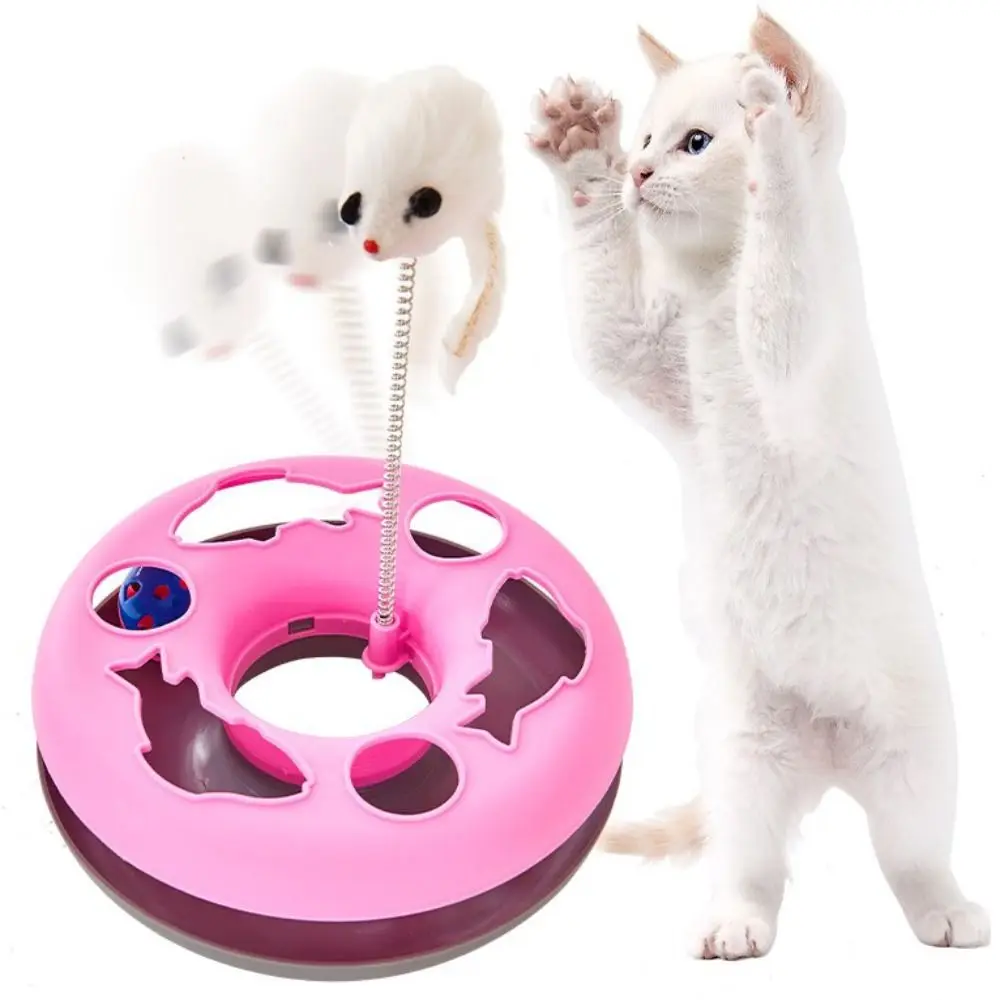 Funny Pet Toy Cat Toy Interactive Exercise Balls Turntable Ball with Bell Ball Cat Roller Tracks