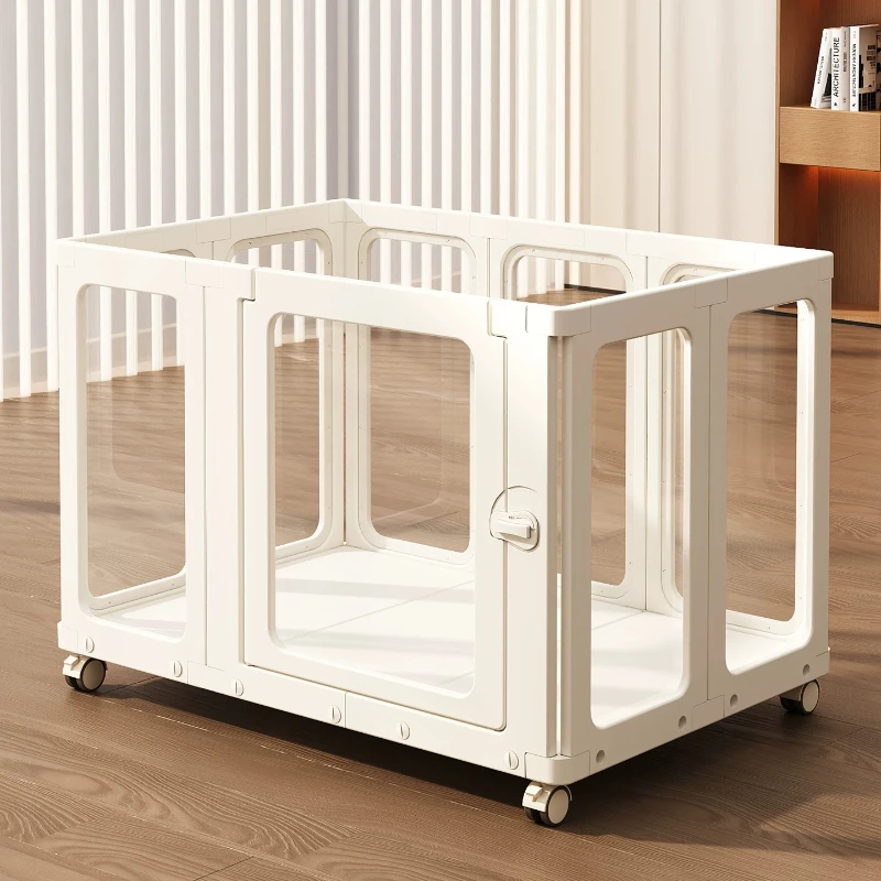 Large luxury Dog Fence Supplies Circle modern Balcony Folding Nordic Dog Fence Stair Gate Modular Dog Fences Indoor Pet Supplies