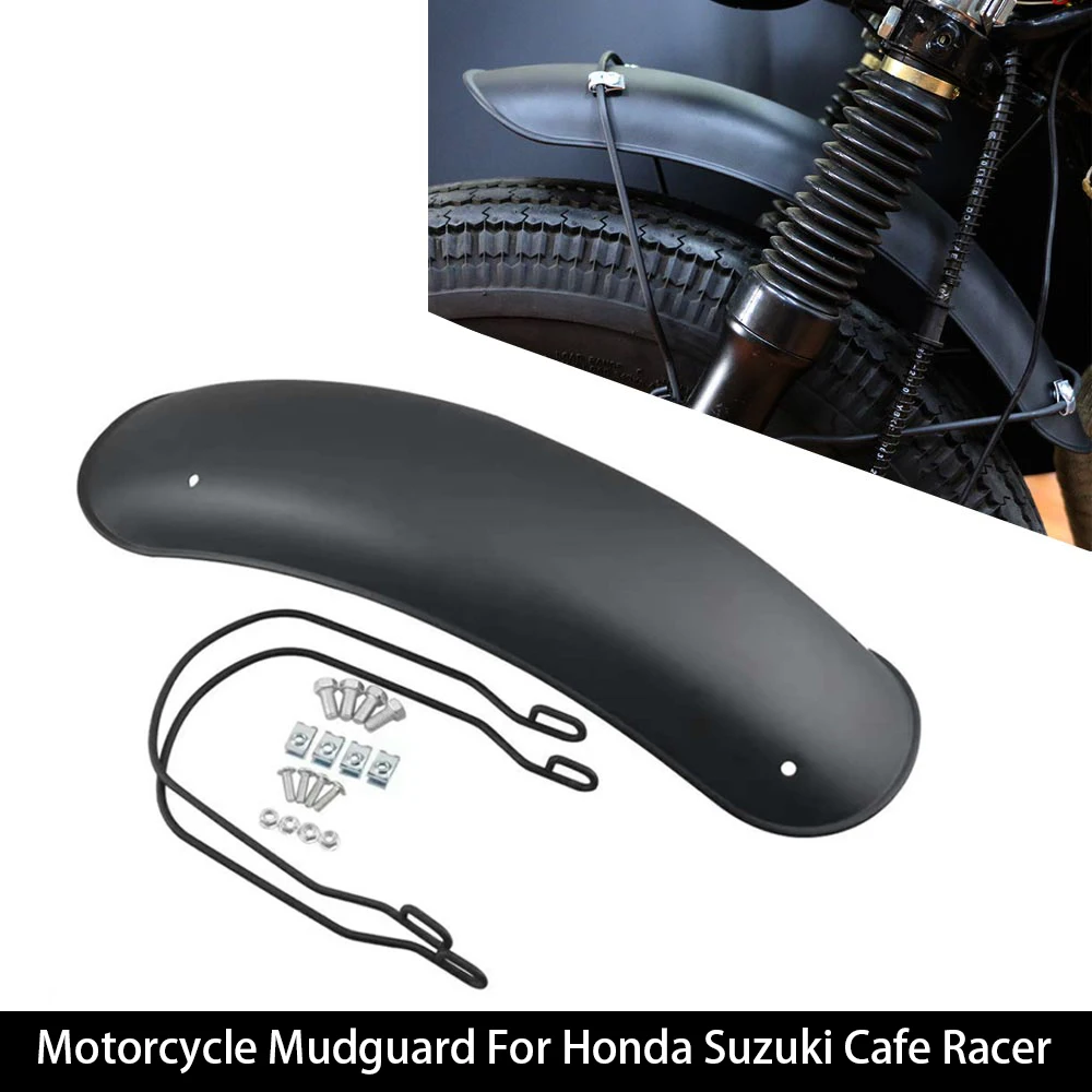 

Motorcycle Front Fender & Bracket Black For Harley Bobber Models Cafe Racer Tracker Chopper Scrambler Honda Yamaha Suzuki GN125