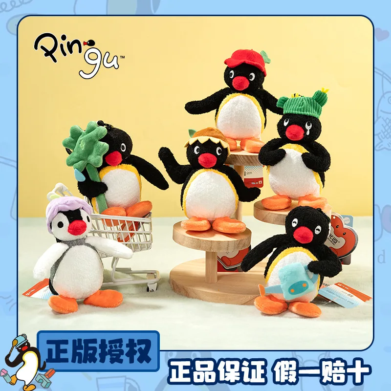 12cm Genuine Penguin Plush Toy Pendant Cute Flower Language Fairy Doll - Backpack Accessory Bag Charm Festival Gift Collectible