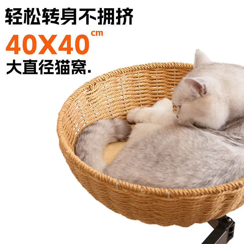 Suspended cat table bed 360 ° rotatable adjustable cat nest bed desk computer table