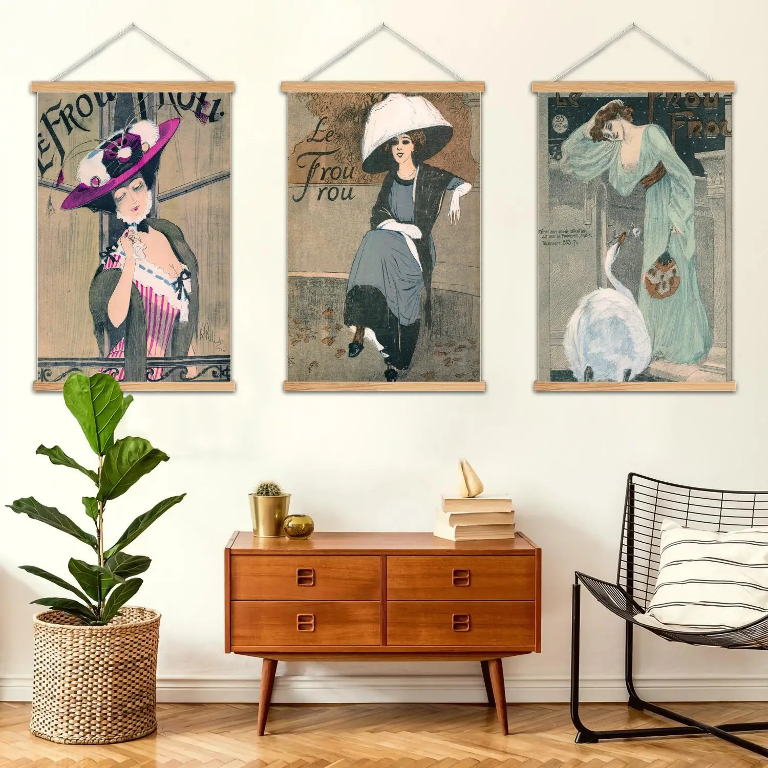Loa frou-pintura de pared enmarcada, póster artístico en lienzo y arte de pared, carteles modernos para decoración de dormitorio familiar, pintura decorativa