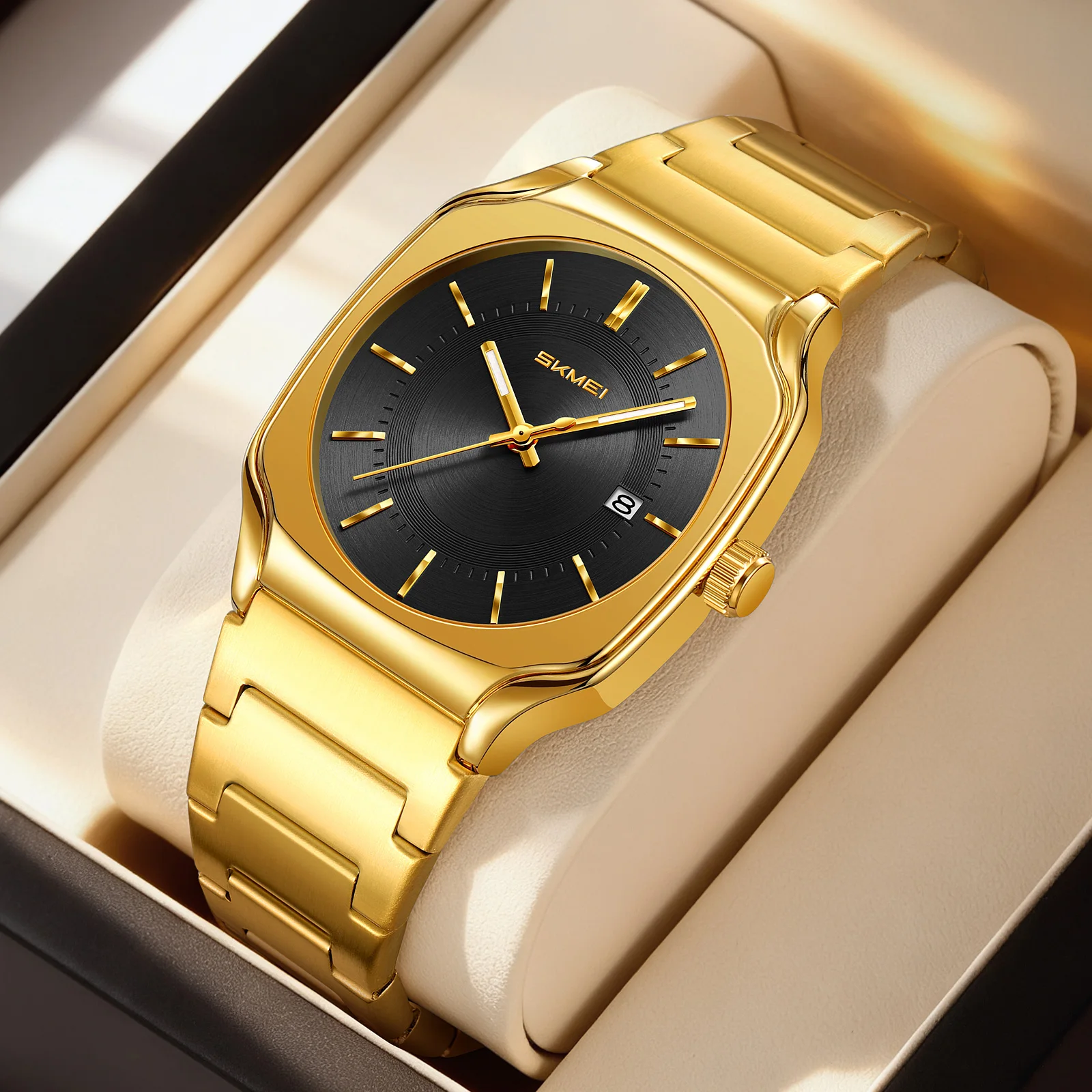 SKMEI 9380 3Bar Waterproof Man Simple Clock Male Business Watch Date Timer Birthday Fashion Men Quartz Wristwatch 30M