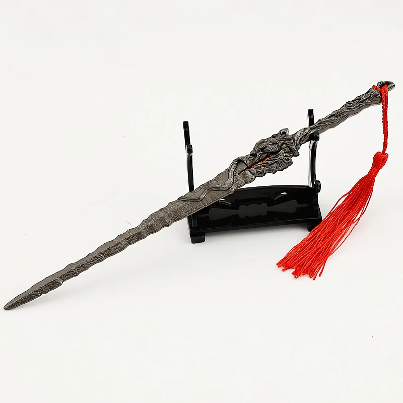 22 cm/8.66in Perfect World Anime Zwaard Shi Hao Da Luo Zwaard Lichaam Wapen Model Volledig Metalen Ambachtelijke ornament Jongen Festival Gift