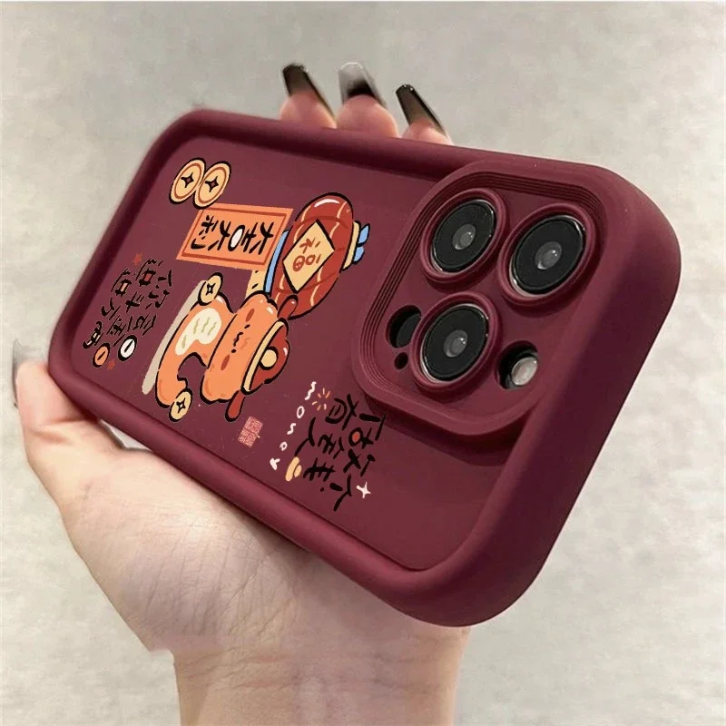 ل Realme Narzo 60X 50 50A Prime 30 N55 N53 نوت 50 GT 5 Pro Master U1 Q3 C3 C2 جراب هاتف السنة الجديدة لطيف غني محظوظ غطاء ناعم