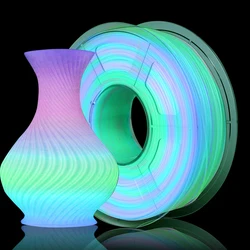 1.75mm Glows In The Dark PLA Noctilucent Filament Sublimation Plastic 3D Printer Material Glowing Rainbow Firefly Green Filament