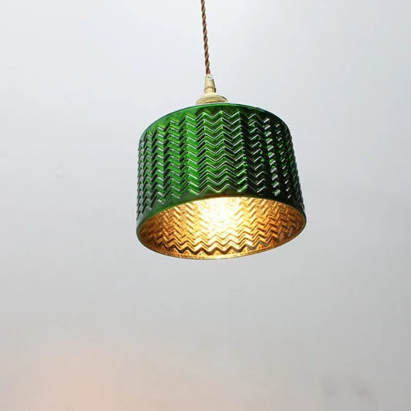 Japanese Retro Green Glass Wall Lamps Homestay Hotel Corridor Bedroom Bedhead Restaurant Corridor