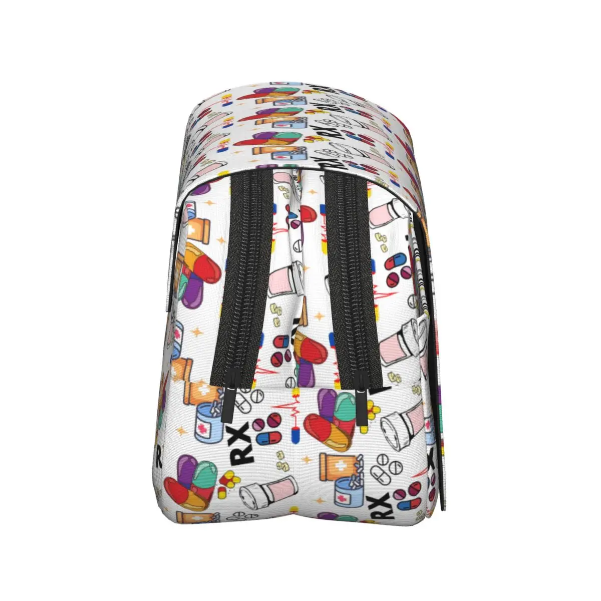 Pharmacy Pattern Pills RX Pencil Case Pencil Pouch Hard Shell Leather Large Capacity Pen Box Pencil Bag for Students School