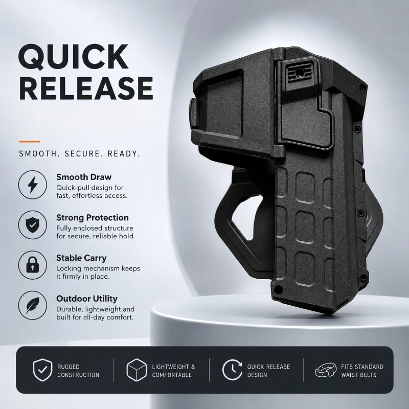 Swivel Multi-angle Adjustable Waist Back Frame Hard Molded Carry Shell Built-in Separated Small Storage Groove