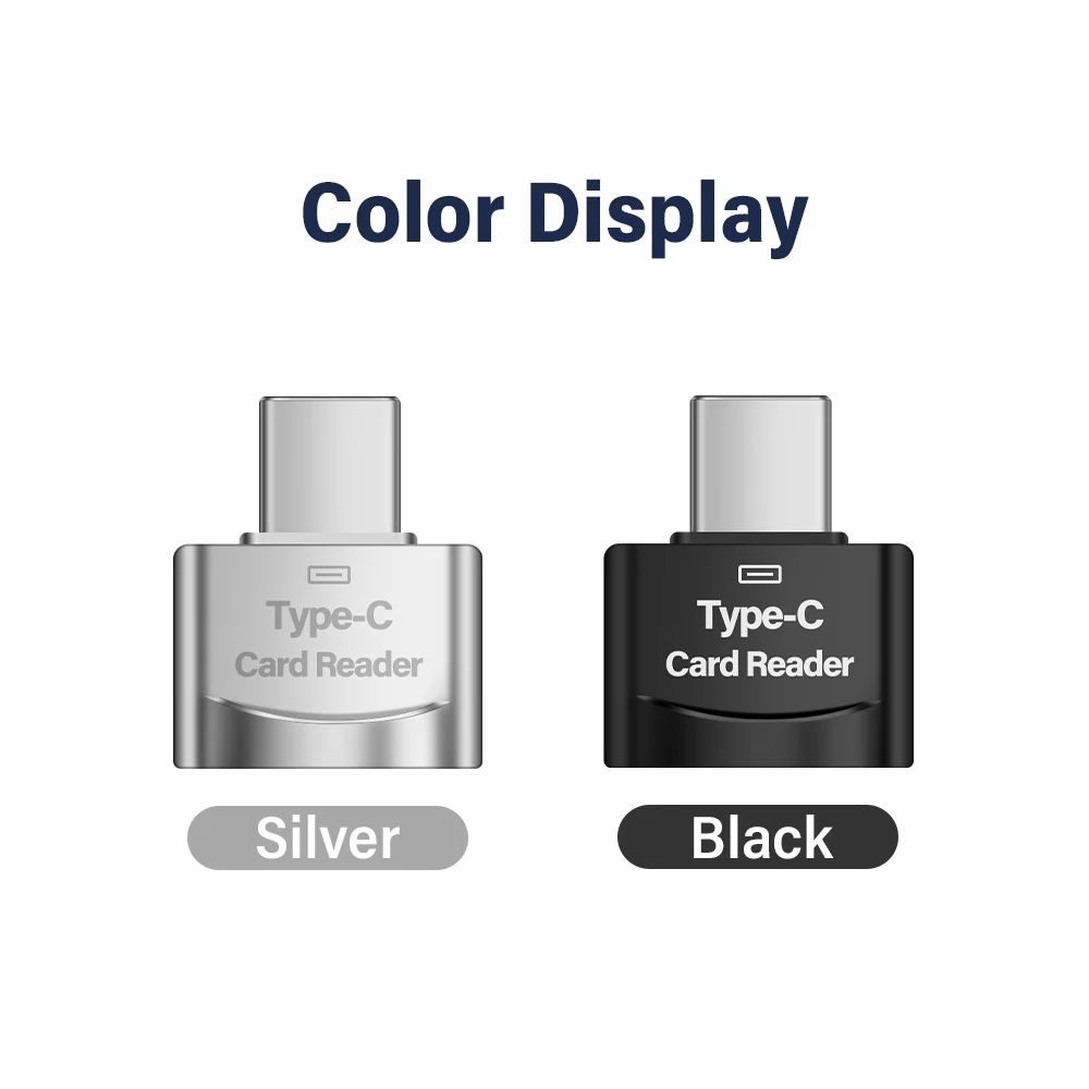 Metal Type-C Memory Stick Card Reader Silver High Speed Black Universal Card Reader Use for Mobile Phone Tablet Computer