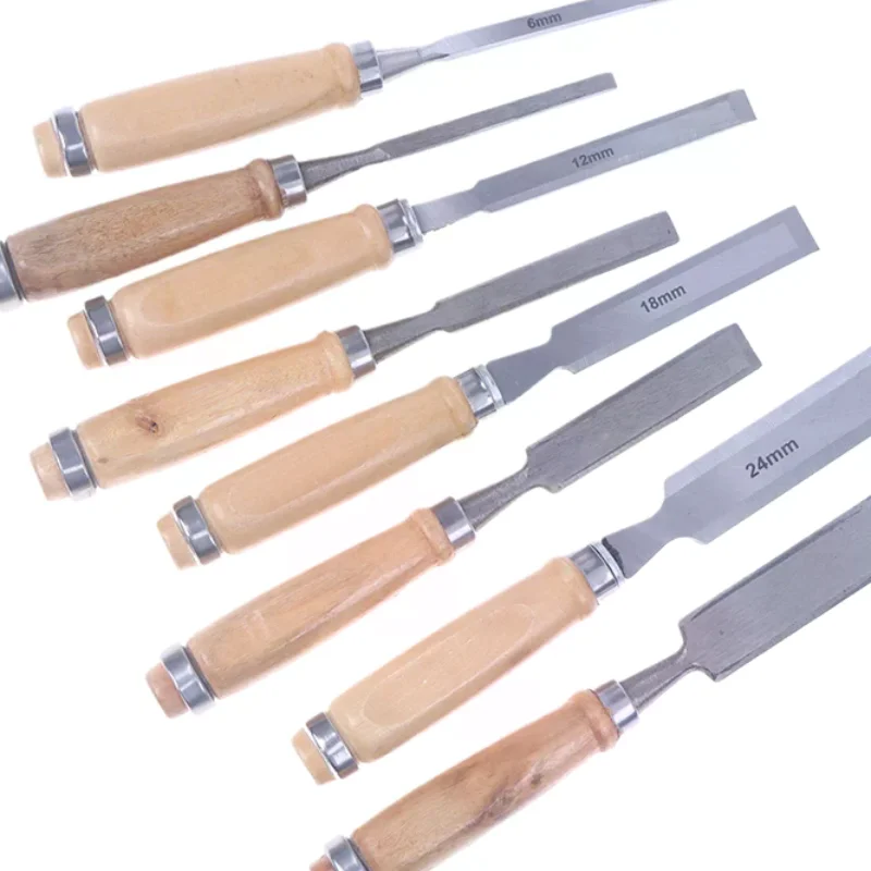 

6/12/18/24mm 4 Pcs Wood Carving Chisels Set Professional For Woodworking With Ergonomic Wood Carving Tools DIY Auxiliary Tools
