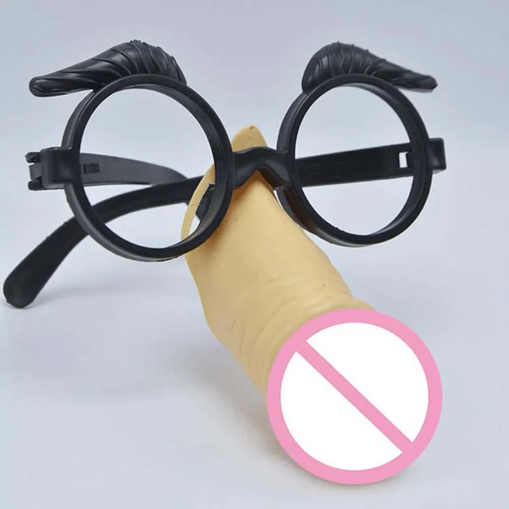 Hen Party Funny Long Nose Bachelor Party Supplies Willy Glasses Mask Bachelorette Party Decoration Plastic Penis Glasses Frame