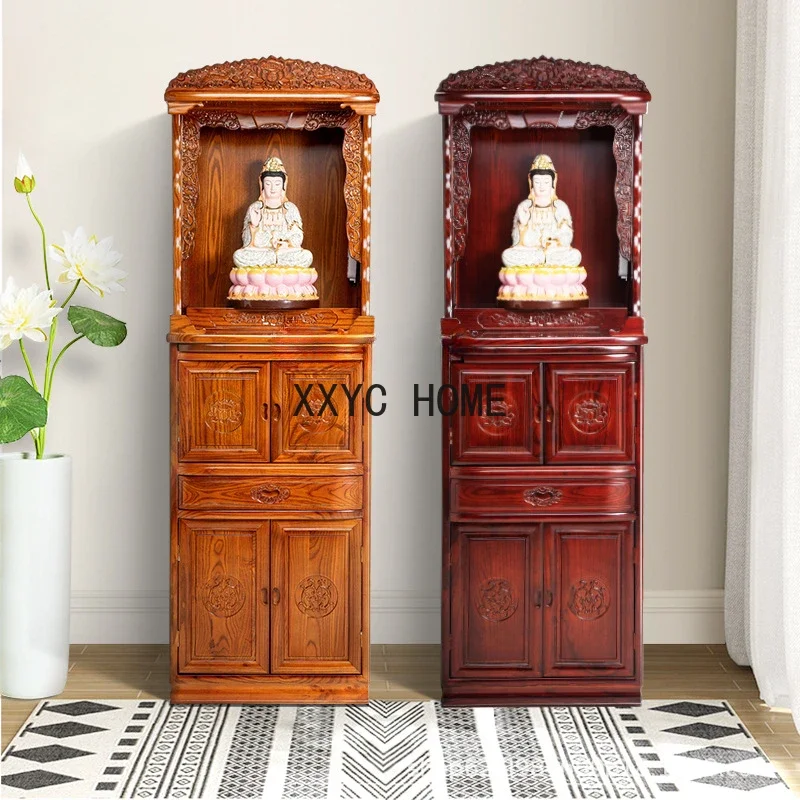 Chinese StyleClothes Closet Shrine BuddhaCabinet HouseholdGod for Fairy Home Incense Table God BuildingGod Cabinet Buddha Shrine