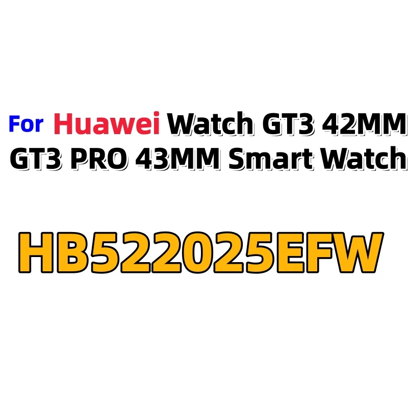100%New High quality HB522025EFW Battery For Huawei Watch GT3 42MM/GT3 PRO 43MM Smart Watch Bateria +Free Tools