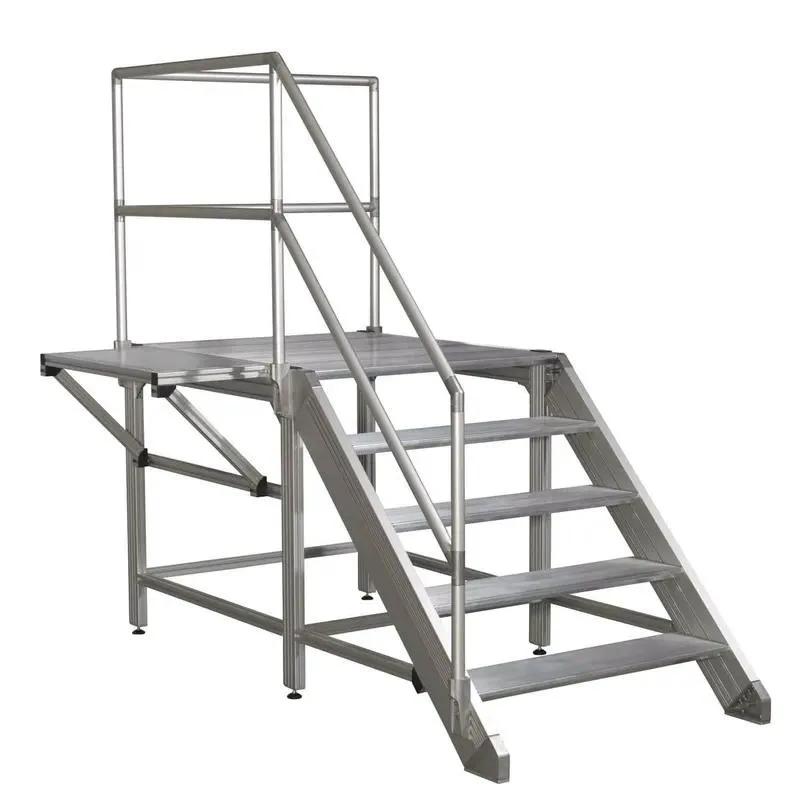 Customized Aluminum Alloy 6000 Series Industrial Mobile Work Platform Airport Ladder Sidewalk Transfer Maintenance Overpass