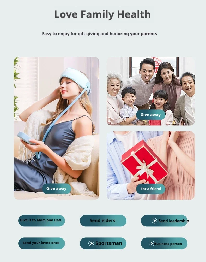 Sollievo dal mal di testa Aiuto per il sonno Controllo portatile Massaggiatore elettrico per la testa Facilare la cura della testa Strumenti per massaggi rilassanti Attrezzature per l'assistenza sanitaria