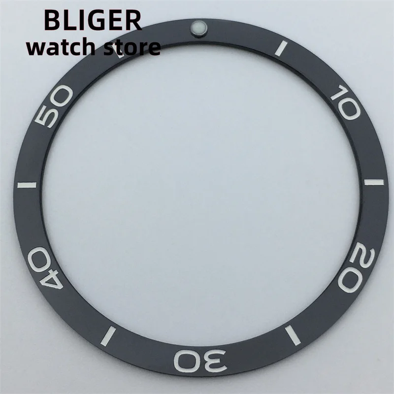 BLIGER Greenwich tipe 39.5mm Bezel jam tangan aluminium kualitas tinggi dua warna sisipan Bezel untuk bagian casing jam 40mm