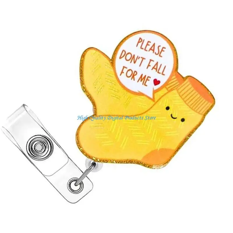 U2JE الجوارب شارات حامل مع مشبك معدني للطلاب المعلم طبيب ممرضة شارات حامل بطاقة شارات قابلة للسحب بكرة