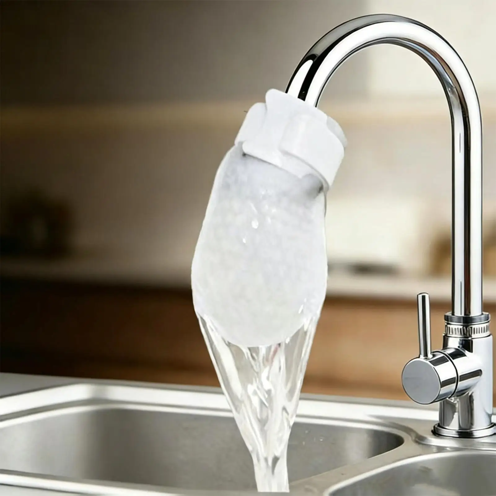 Faucet Filter Cotton,Anti-splash Removes Sand Filters With strap ,Water Purification Socks For  Bathroom Sink Garden Watering