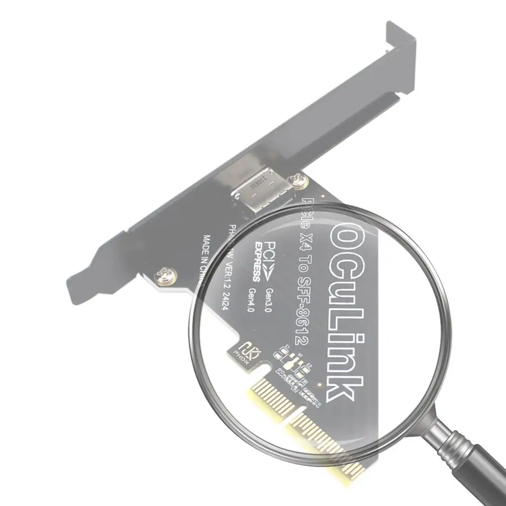 

Адаптер PCIe на SFF-8611 и 8612, карта адаптера PCIe 4.0 на Oculink, адаптер PCI Express на SFF-8612, карта расширения для Mac OS/Windows
