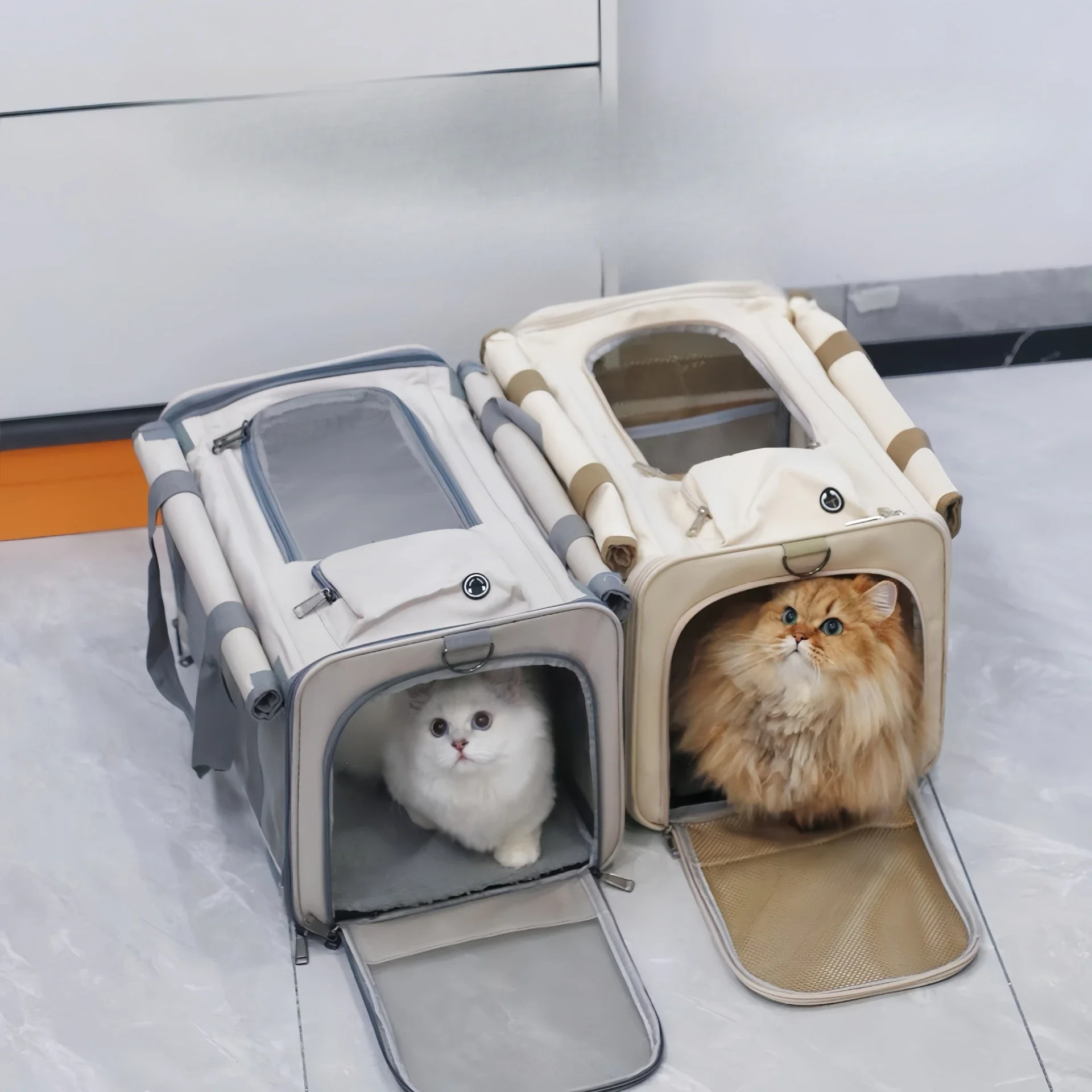 대형 휴대 가방이있는 고양이 캐리어 애완 동물 가방 통기성 애완 동물 캐리어 고양이 배낭 가방 고양이 운송 작은 동물 애완 동물 케이지