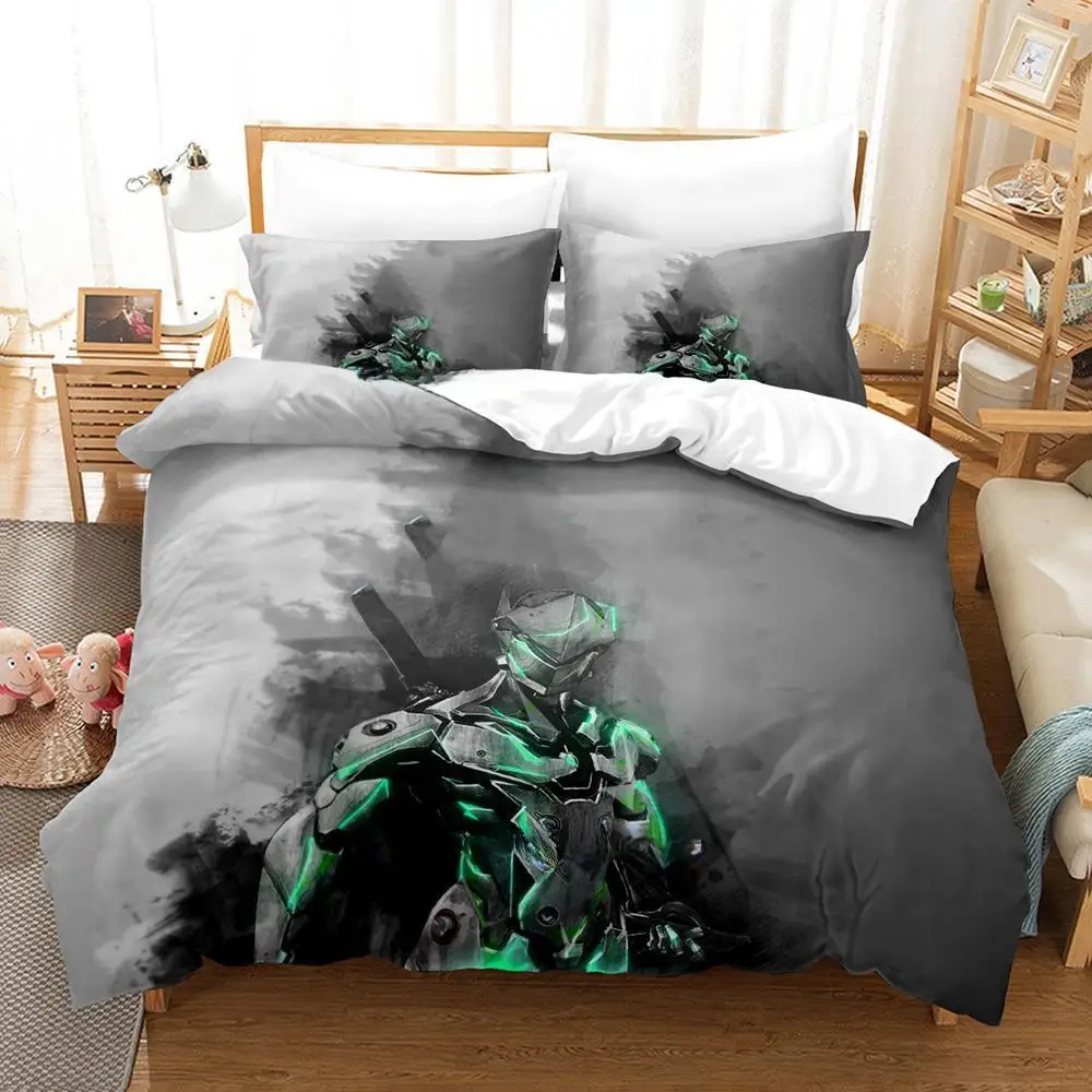 

New Game Overwatch Genji Bedding Set Single Twin Full Queen King Size Bed Set Adult Kid Bedroom Duvet Cover Sets Home Textiles