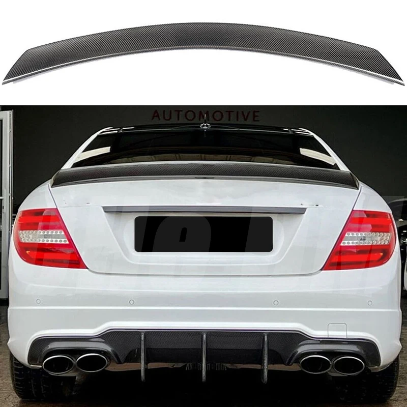 

For Mercedes Benz W204 C204 C63 AMG C200 C250 C300 2Door/4Door 2008-2014 C Class Carbon Fiber Rear Trunk Boot Spoiler Wing Lip