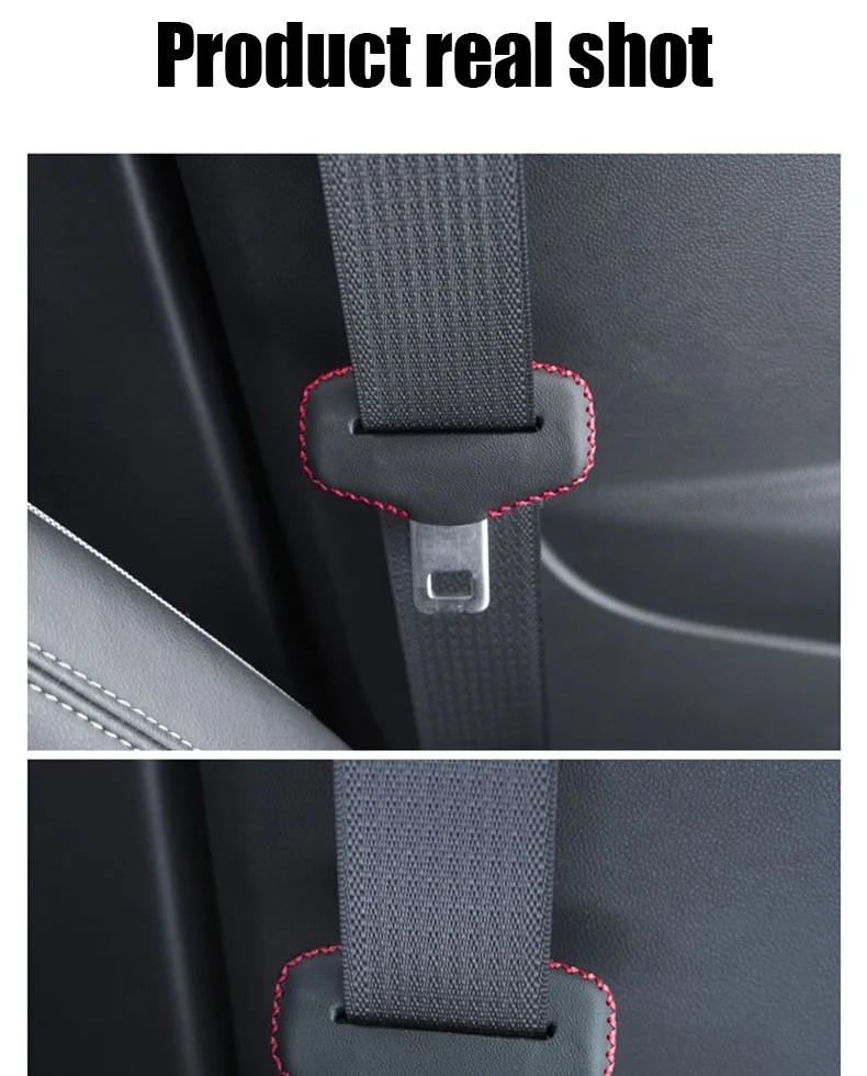 PU Leder Auto Sitz Gürtel Schnalle Clip Protector Anti-Scratch Sicherheitsgurt Abdeckung Polsterung Innen Taste Fall Sicherheit Auto Zubehör – Detail 7