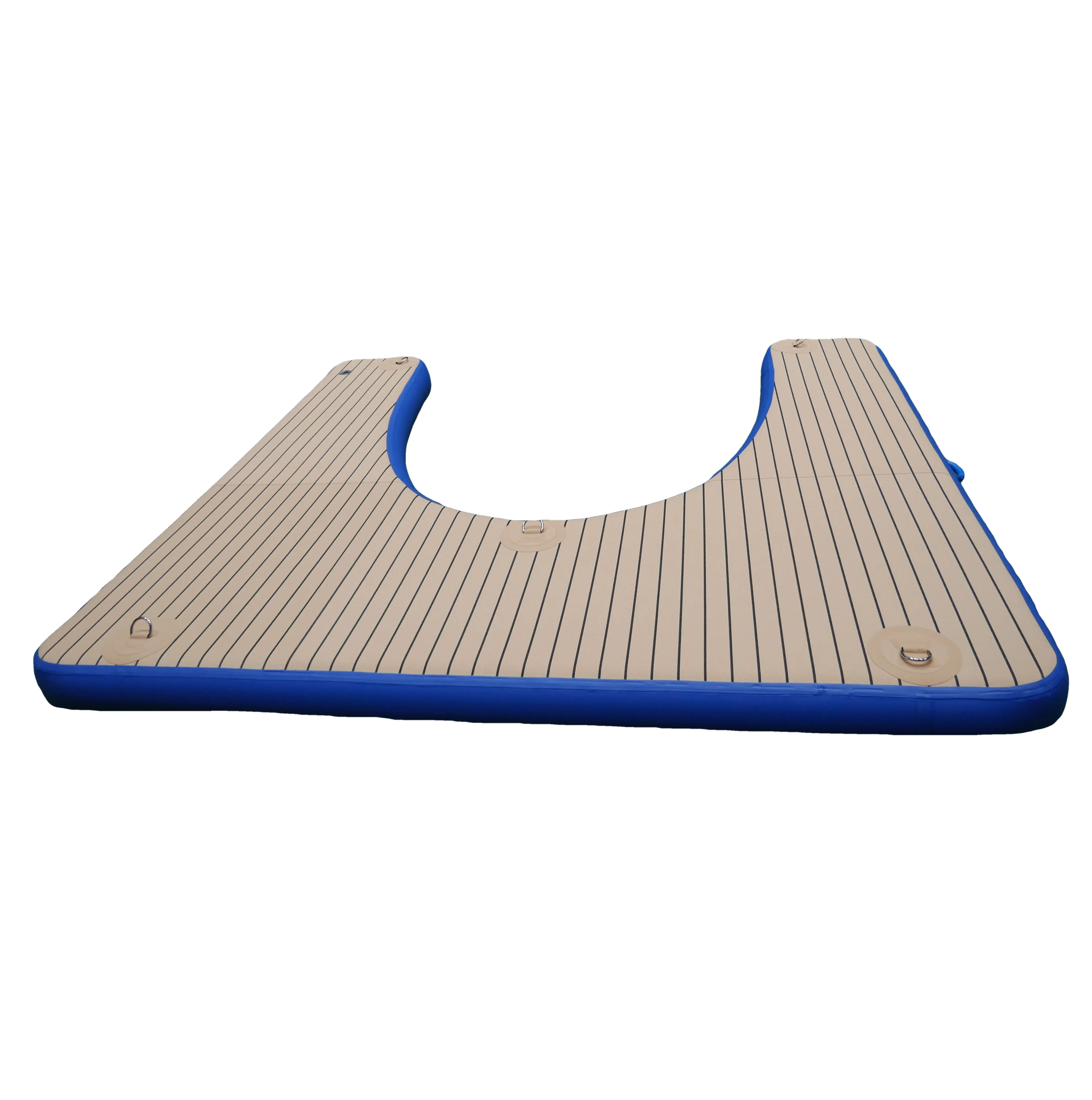 Custom PVC Inflatable Floating Platform Water Island Pontoon Jet Ski Dock Mat Yacht Dock Sale with Customized Color & Size