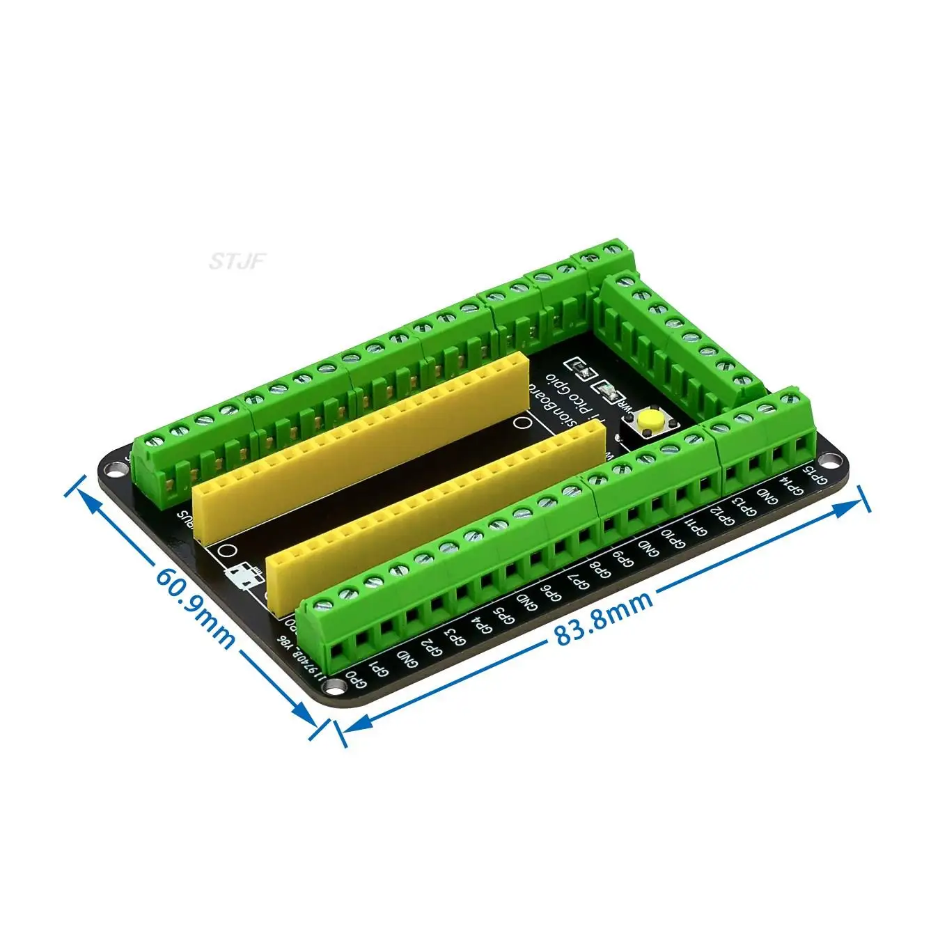 Raspberry Pi Pico Erweiterungsplatine GPIO Breakout Erweiterungsadapter Onboard männliche und weibliche Stifte für Pico – Detail 4