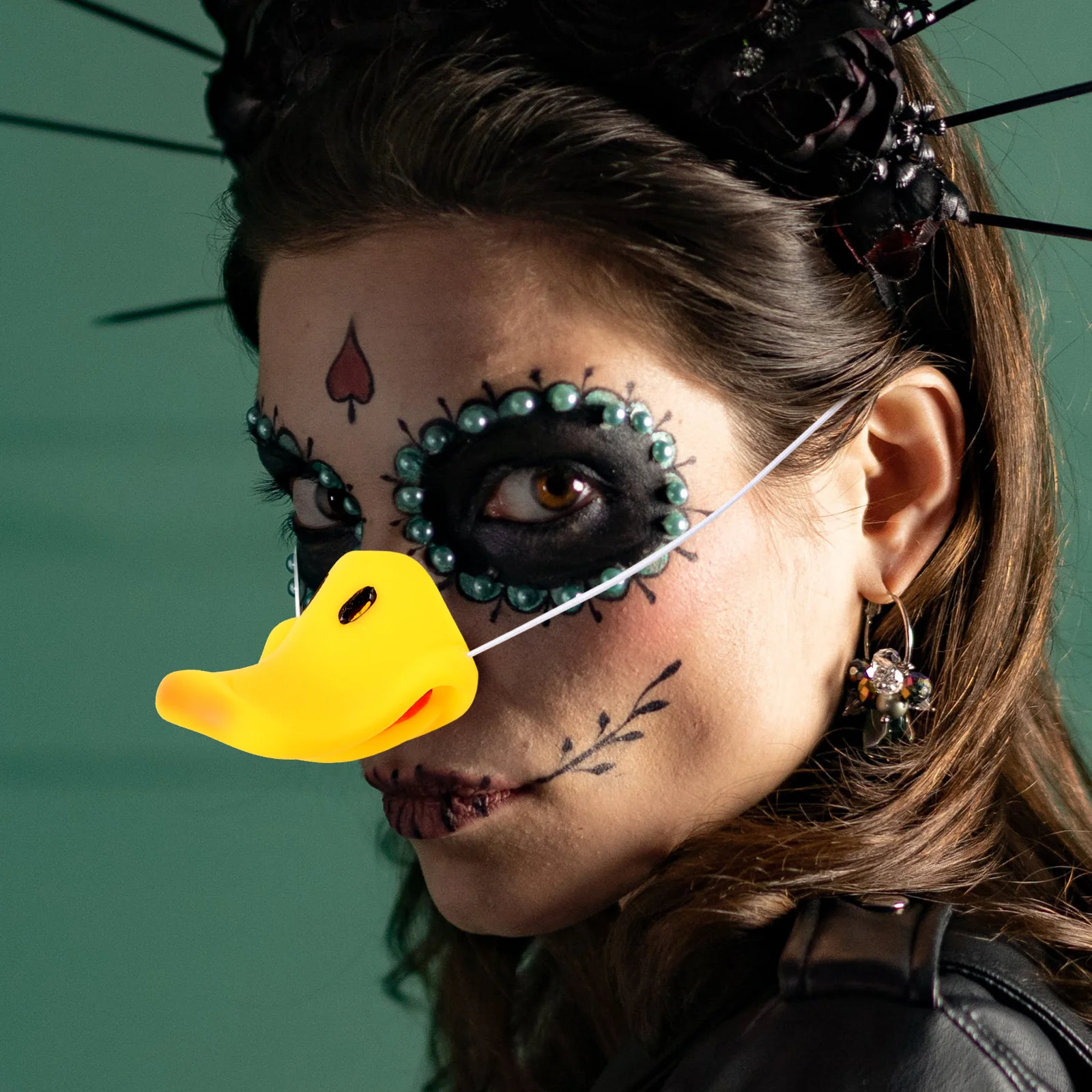 

3pcs Vinyl Duck Nose Cosplay Props For Halloween Party Carnival Performance Accessory Compact Animal Costume Nose Replaceable