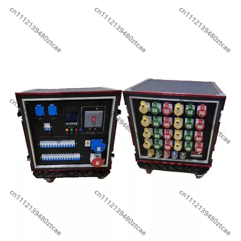 Stage Lighting LED Display Screen Power Through Box200A Input Single Layer Distribution Cabinet 24 Outlets 16A Industrial Socket