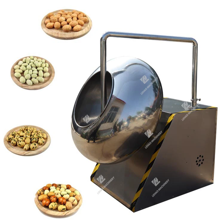Professional Snacks Food Flavor Mix Coated Flour Almond Cashew Nut Peanut Chocolate Sugar Coating Pan Processing Machine Price