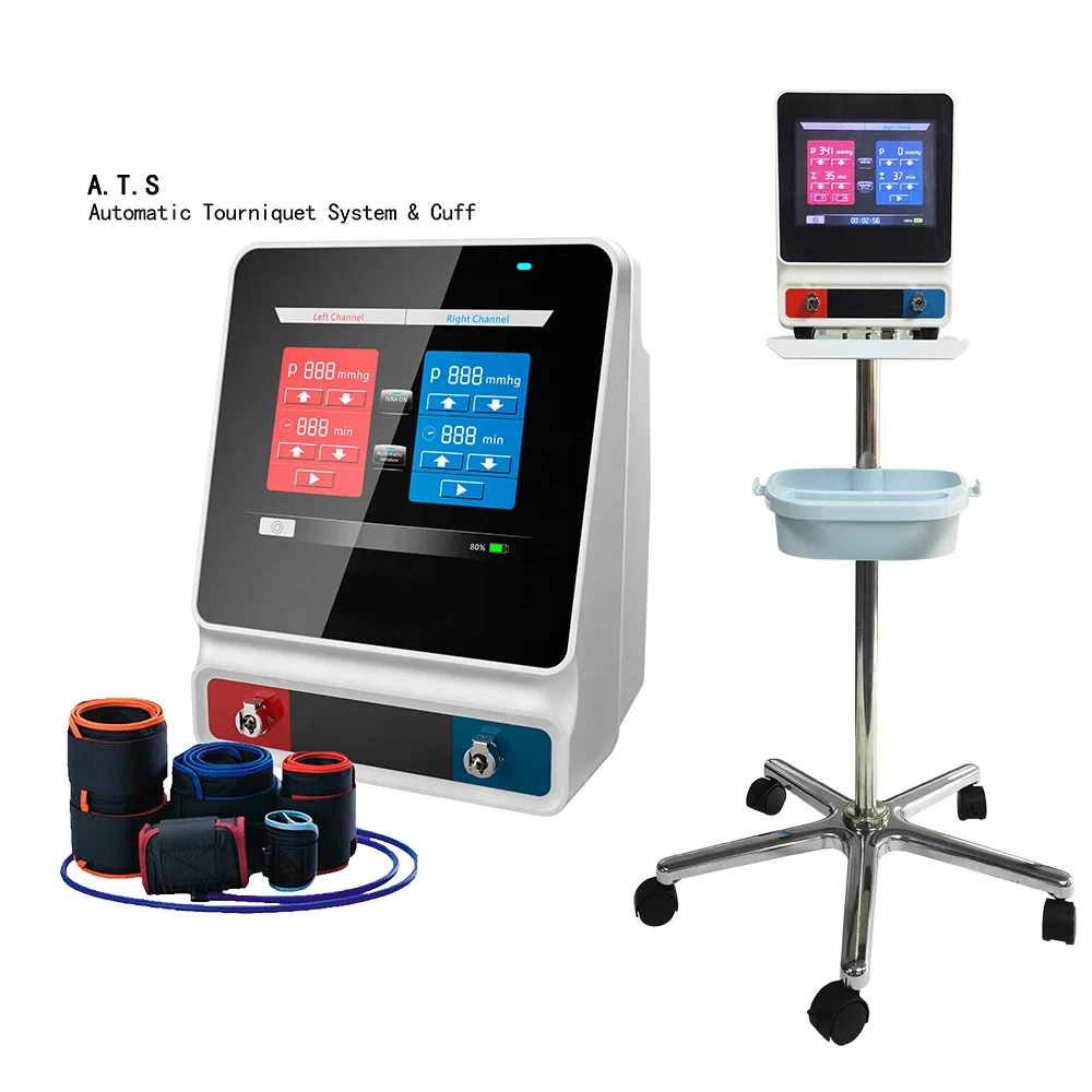 Elektrische Pneumatische Hemostatische Tourniquet Systeem Pneumatische Tourniquet Machine Met Mobiele Stand Voor Orthopedische