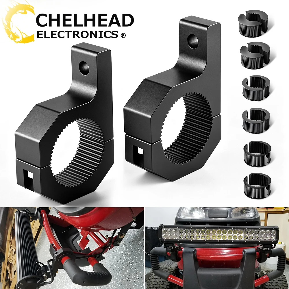 2Pcs multifunctional aluminum LED light bracket,compatible with 1''-2'' crossbars, for ATV/UTV, trucks,and off-road vehicles