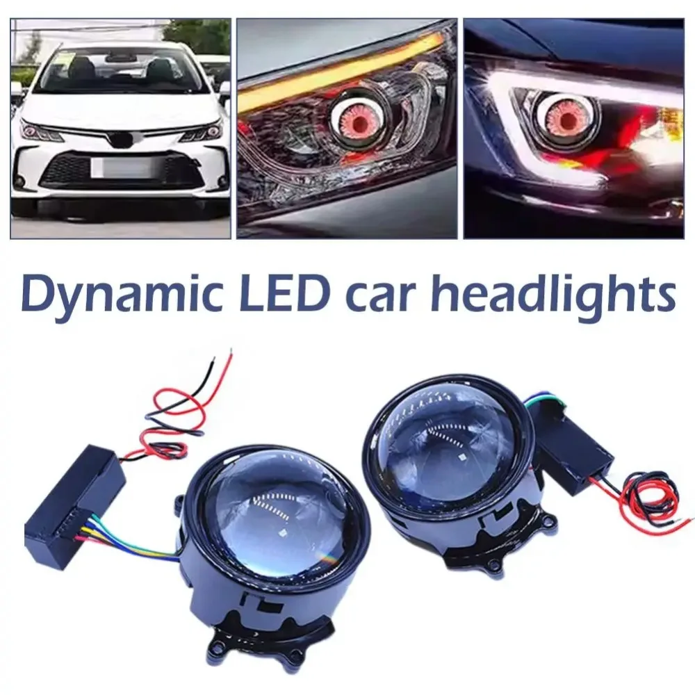 Retrofit Light LED Devil Eye Decoration Lamp Demon Eyes Adjustable Car Devil Eyes Lights LED Headlights Special Atmosphere Light