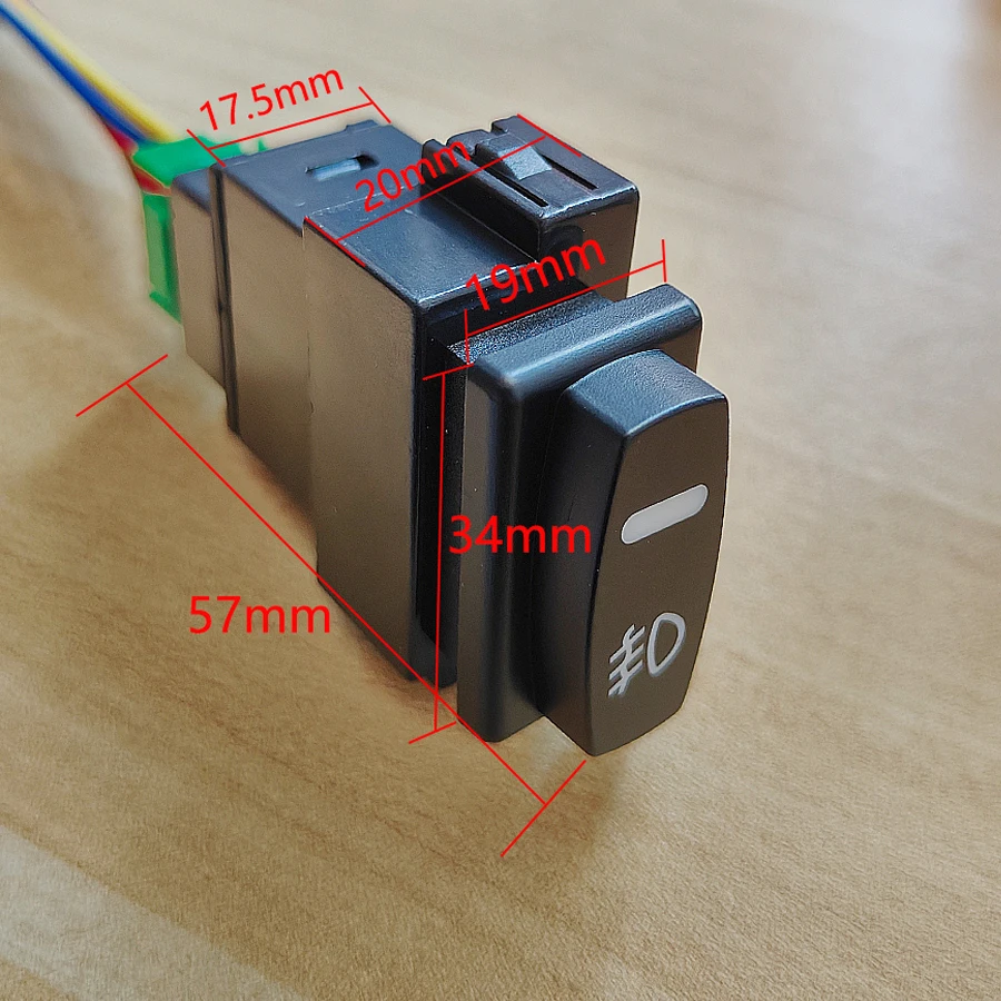 1Piece Car Fog Light Switch For Renault Laguna Megane Scenic Twingo Espace Master Trafic Original Size 5 Pin ON-OFF Button 12V