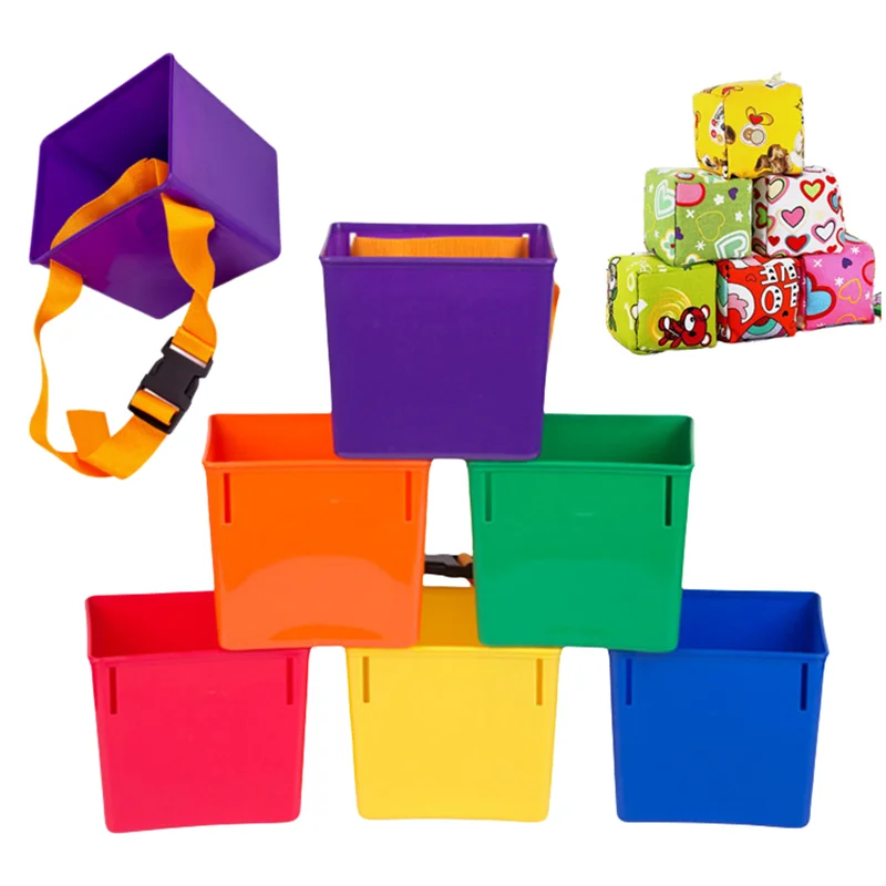 Belt Bucket For Kids Toys Sandbag Throwing Game Kindergarten Sensory Training Sports Running and Dodging Interactive Chase Game