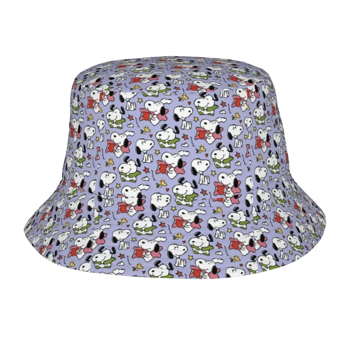 

Unisex Bucket Hats Snoopy Woodstock Travel Headwear Foldable Camping Fishing Fisherman Hats Cartoon Irish Country Hat Gift Idea