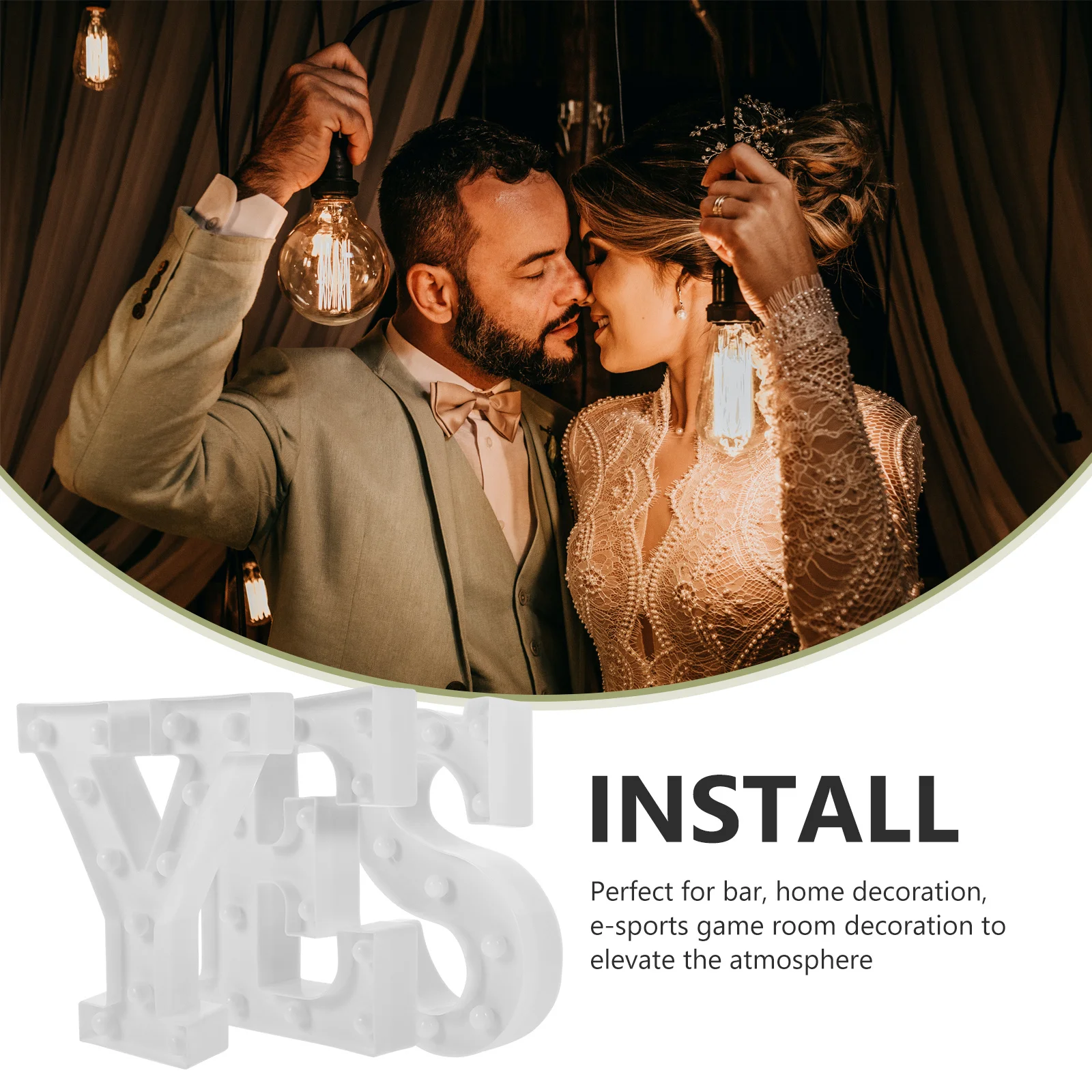 3 قطع من لافتة النيون الأبجدية LED لتزيين غرفة النوم على الحائط، أنيقة جمالية للحفلات المنزلية، جو رومانسي