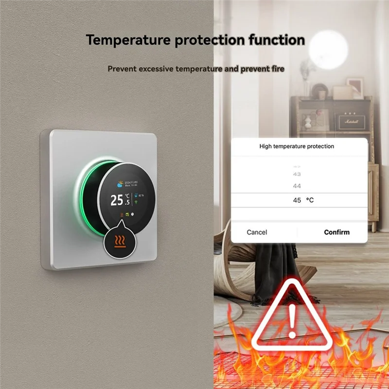 B04C-Tuya Wifi Smart Thermostat Electric Heating Temperature Control Water Boiler Smart Knob Controller